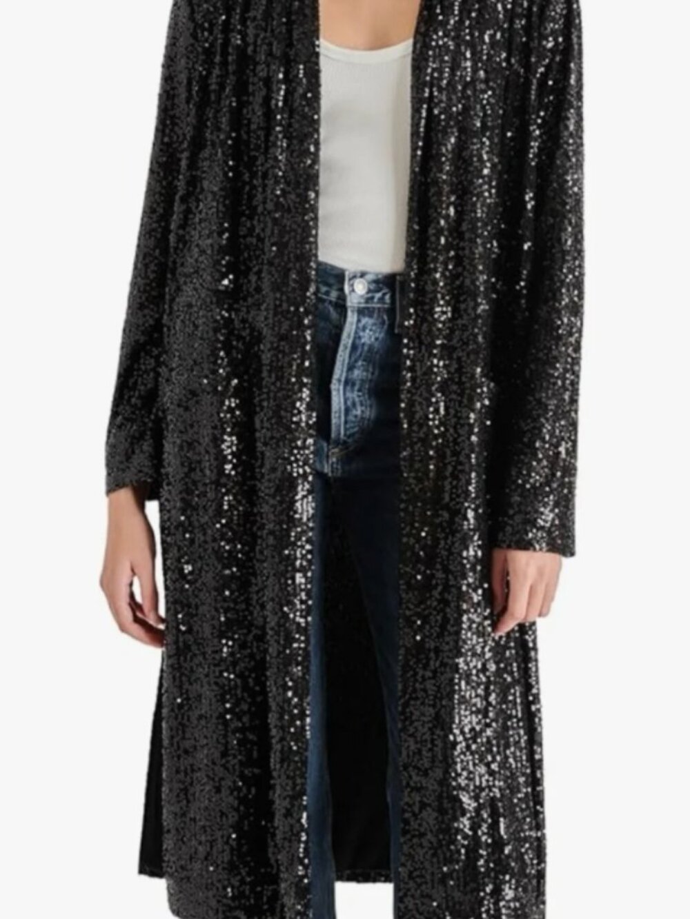 Anthropologie X BB | Dakota Dulcinea Sequin Duster | Black | Size 1X | NwT